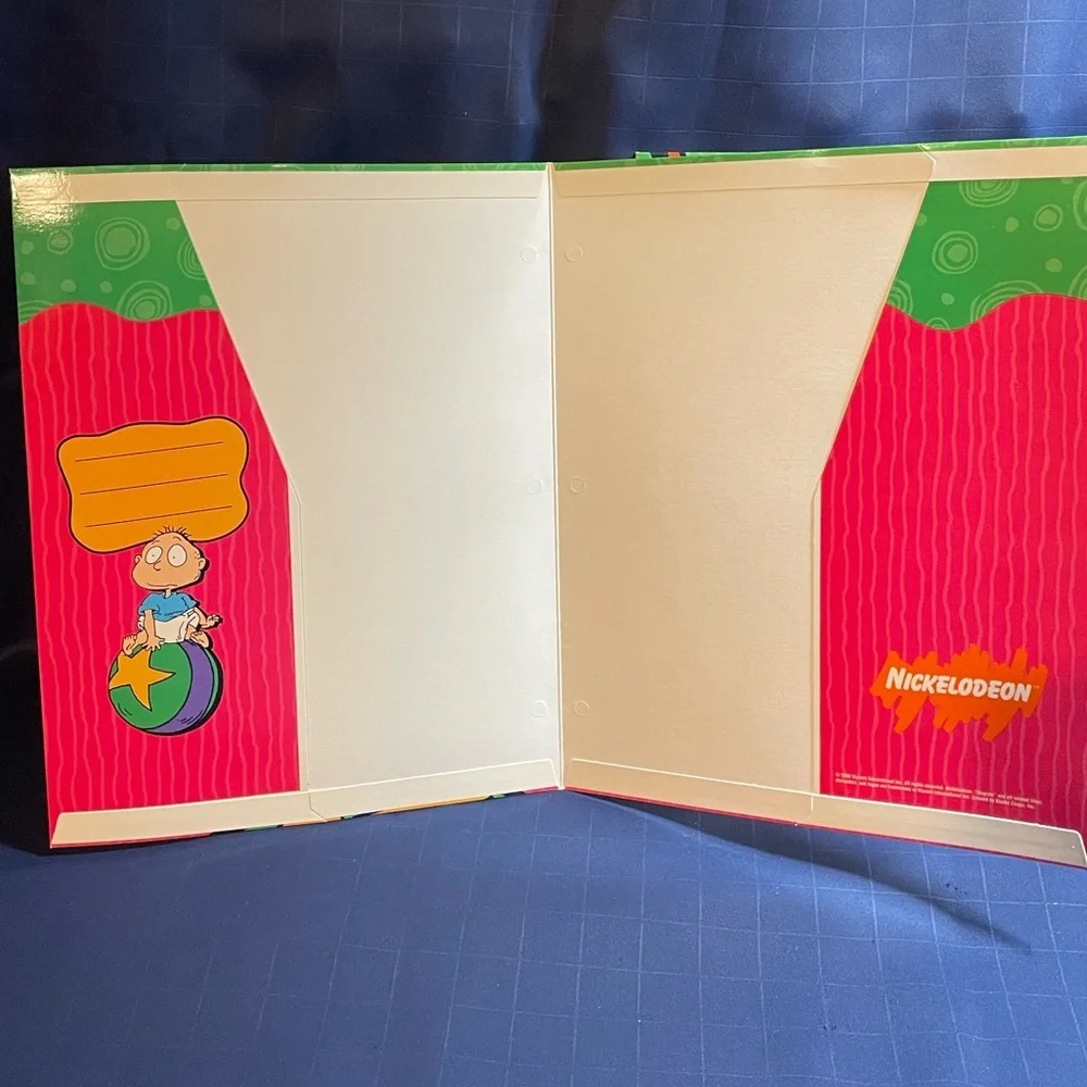 VTG 1998 Nickelodeon’s Rugrats unpunched pocket folder set (2pc) Tommy & Chuckie